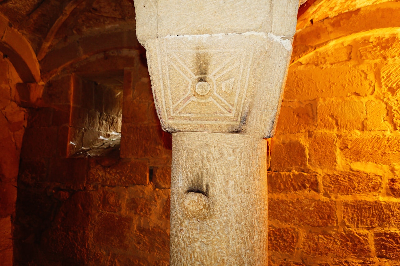 La colonna della Cripta della Pieve di Corsignano