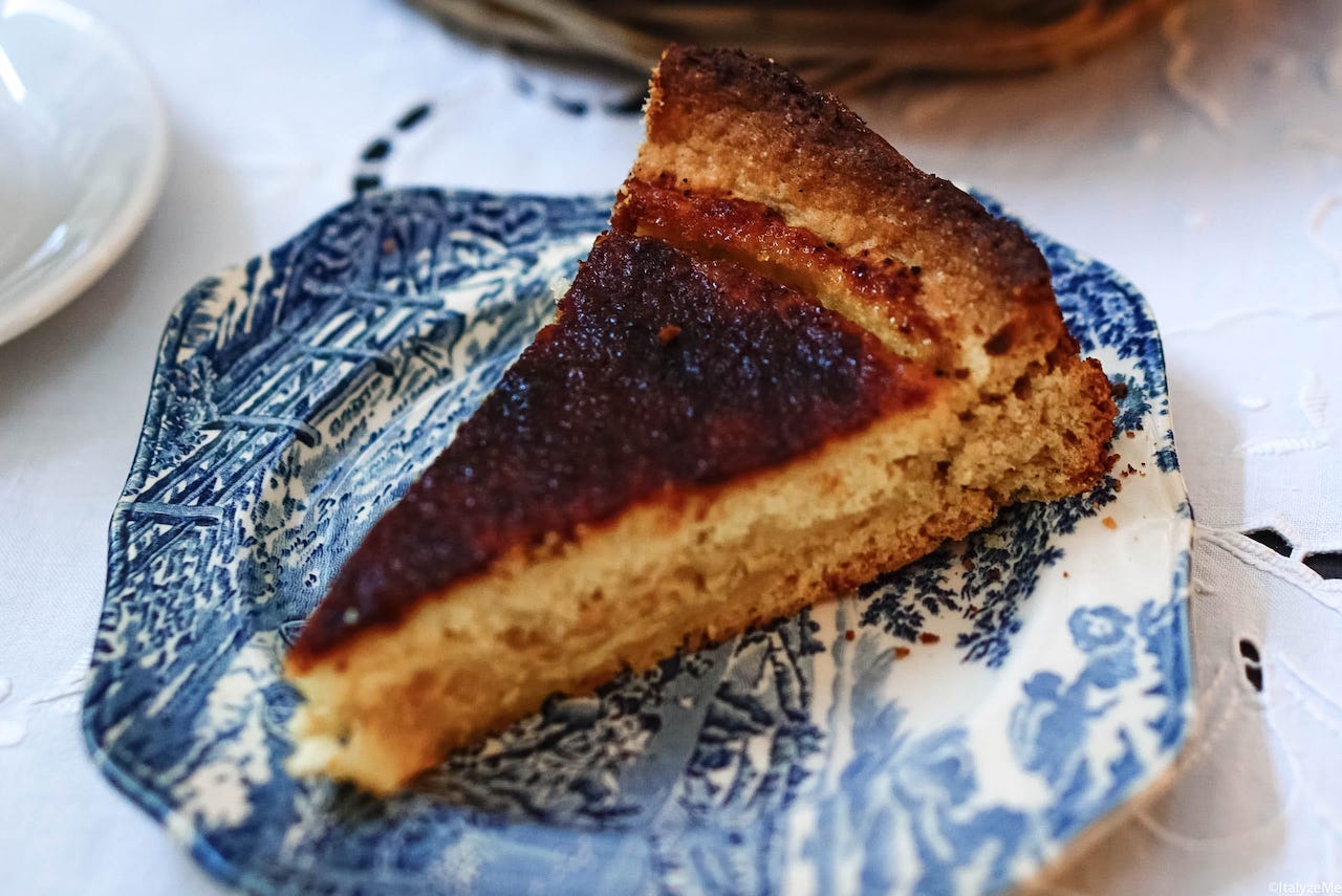 La torta di ricotta della colazione a Villa Eleiva, speciale se accompagnata con la marmellata di prugnoli